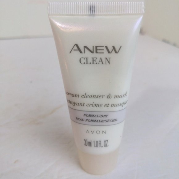 Avon Anew Clean Cream Cleanser & Mask Normal Dry Skin 1 Oz NEW - Picture 1 of 3